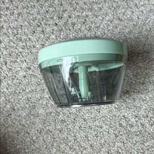 Eparé Mint Green Handheld Food Chopper Bowl